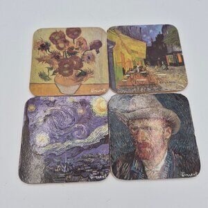 Classic Van Gogh Corked Back Drink Coasters